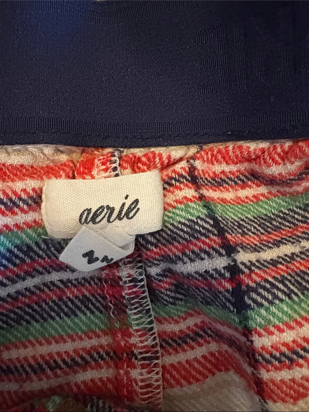 aerie Plaid Ruffle Skort - Red, White & Green